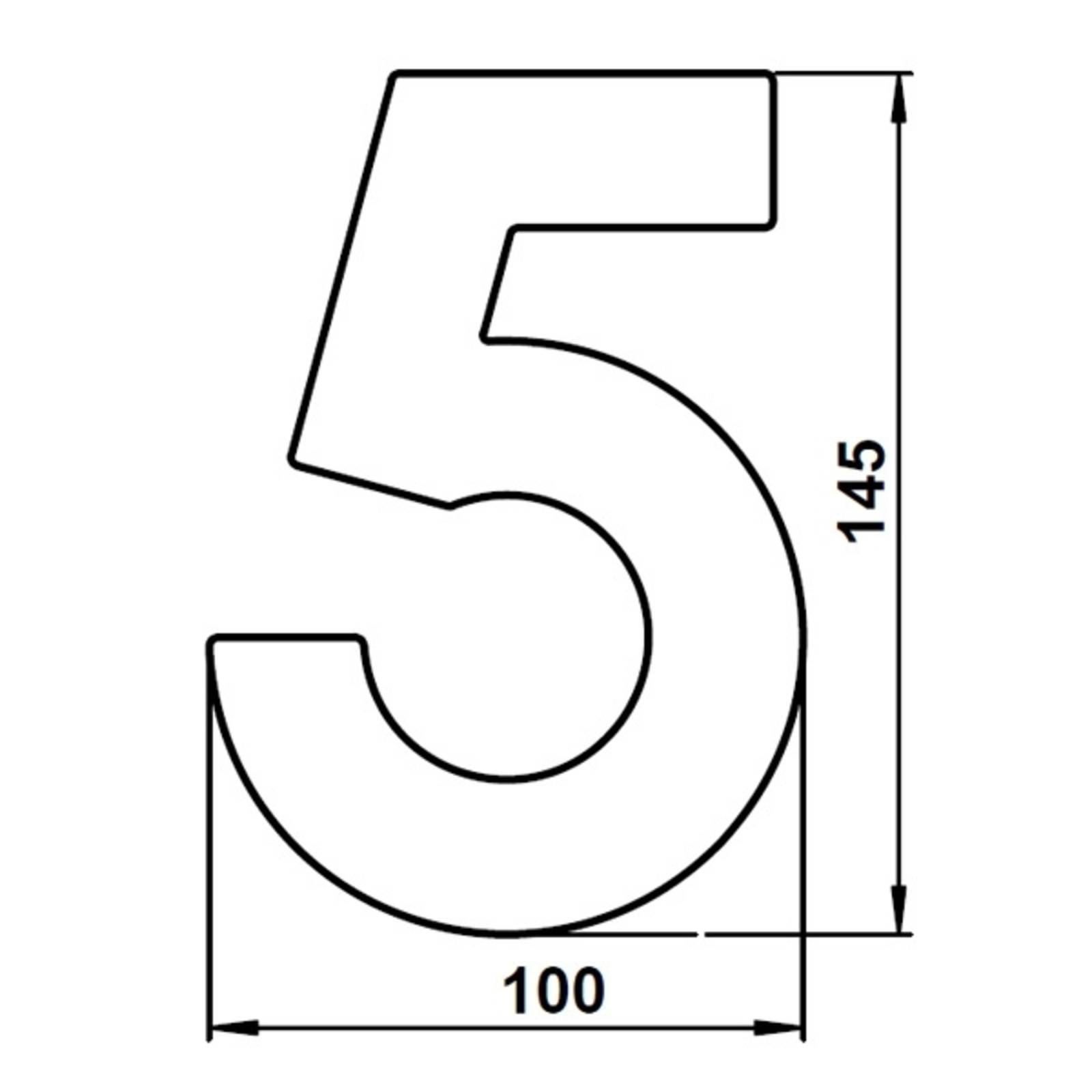 Albert Leuchten Numéro de maison 5- en inox