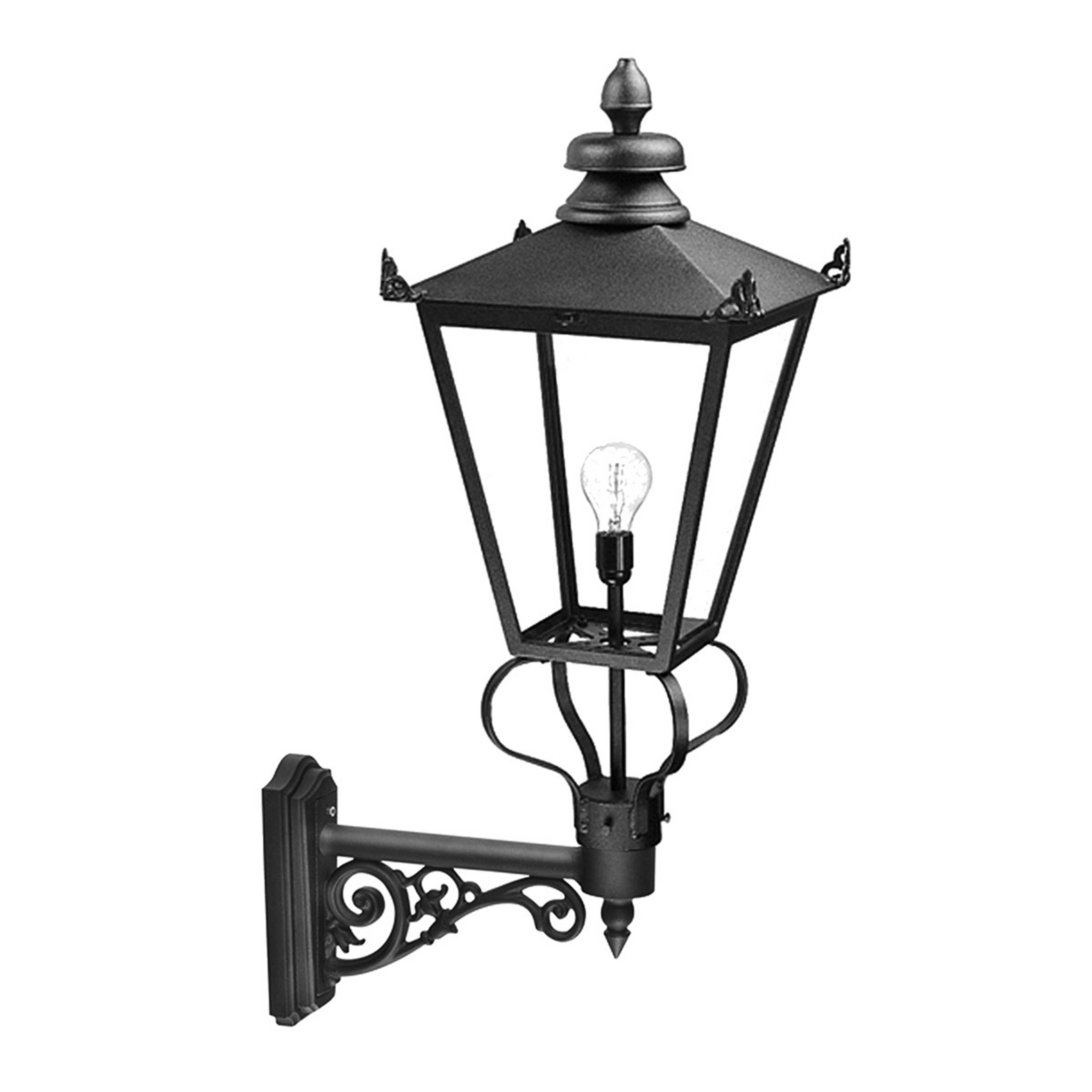 Välitingimustes kasutatav seinavalgusti Wilmslow must 1-light