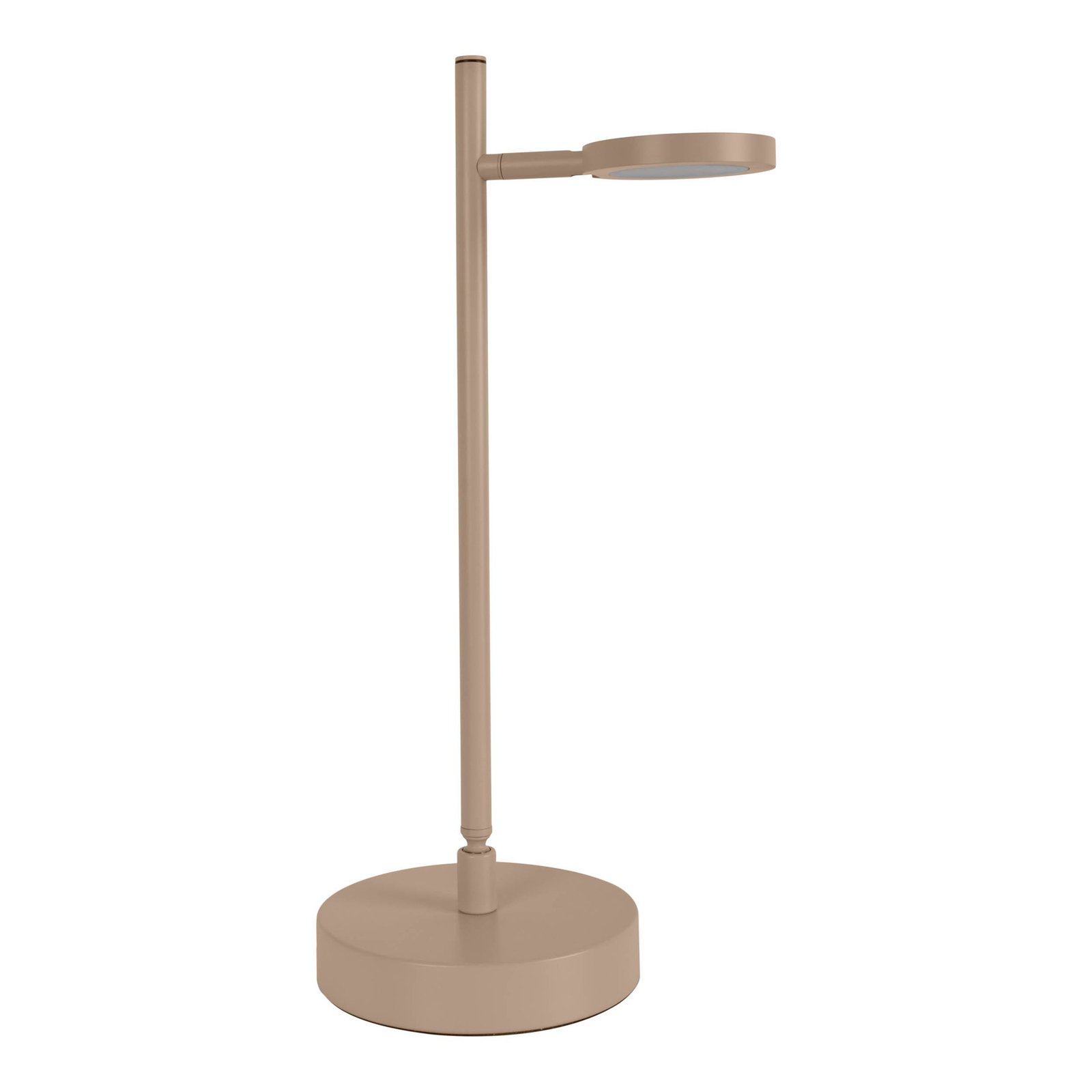 LED-bordlampe Lupa, beige, højde 45 cm, metal touchdim