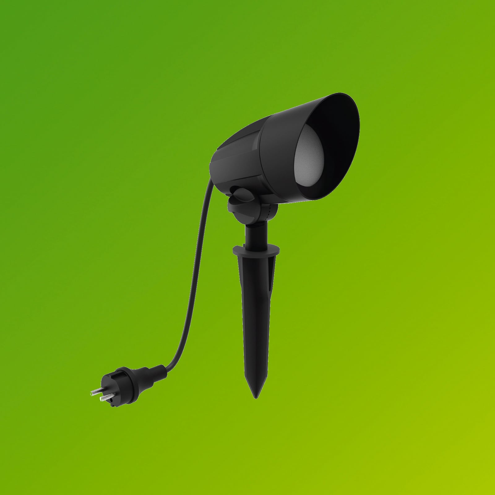 Philips Cylr -maapiikkikohdevalo, musta, pistokeliitäntä, IP44, GU10