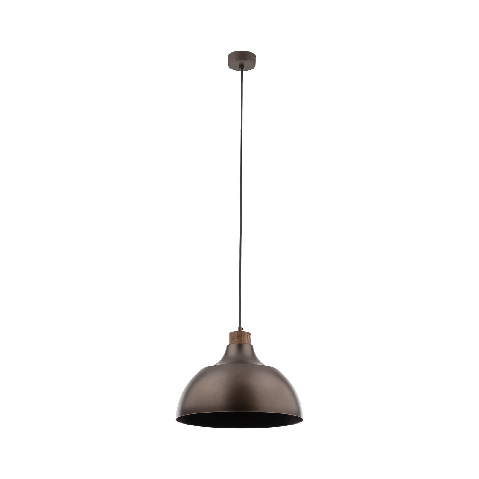 Cap pakabinamas šviestuvas, rudas, metalas, Ø 34 cm, E27