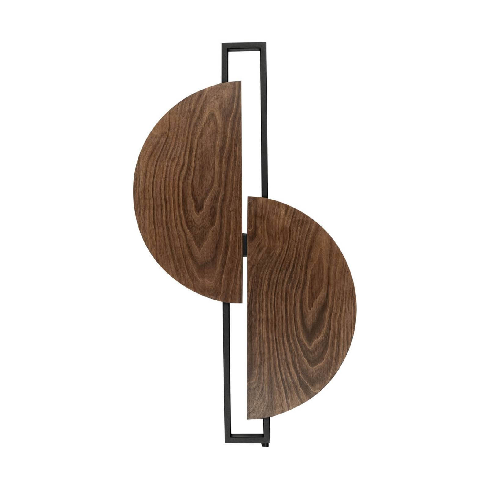 LED-vägglampa Sunrise LED av trä