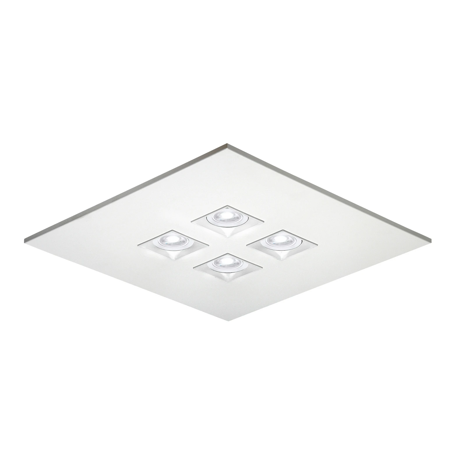 Plafondlamp Polifemo, 4-lichts, wit