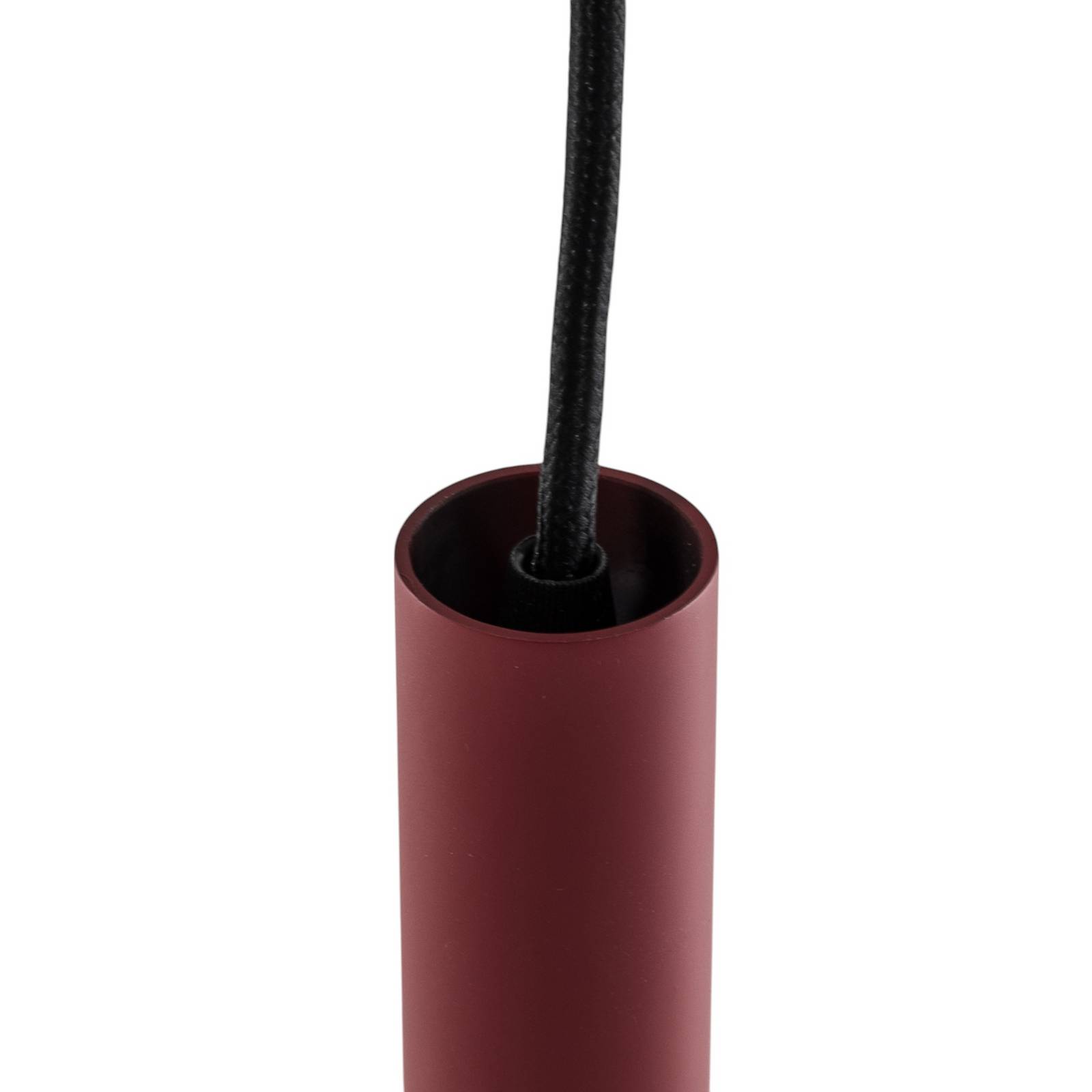 Lampa wisząca LED Rulo, czerwona, stal, 3000 K