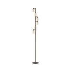 LED podna lampa Stars of Light, FERRO, bronca/smeđa, 156 cm, 6 svjetiljki