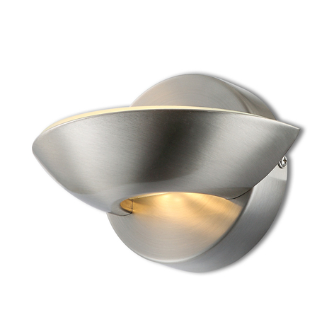 LED-vegglampe Cosimo, matt nikkel