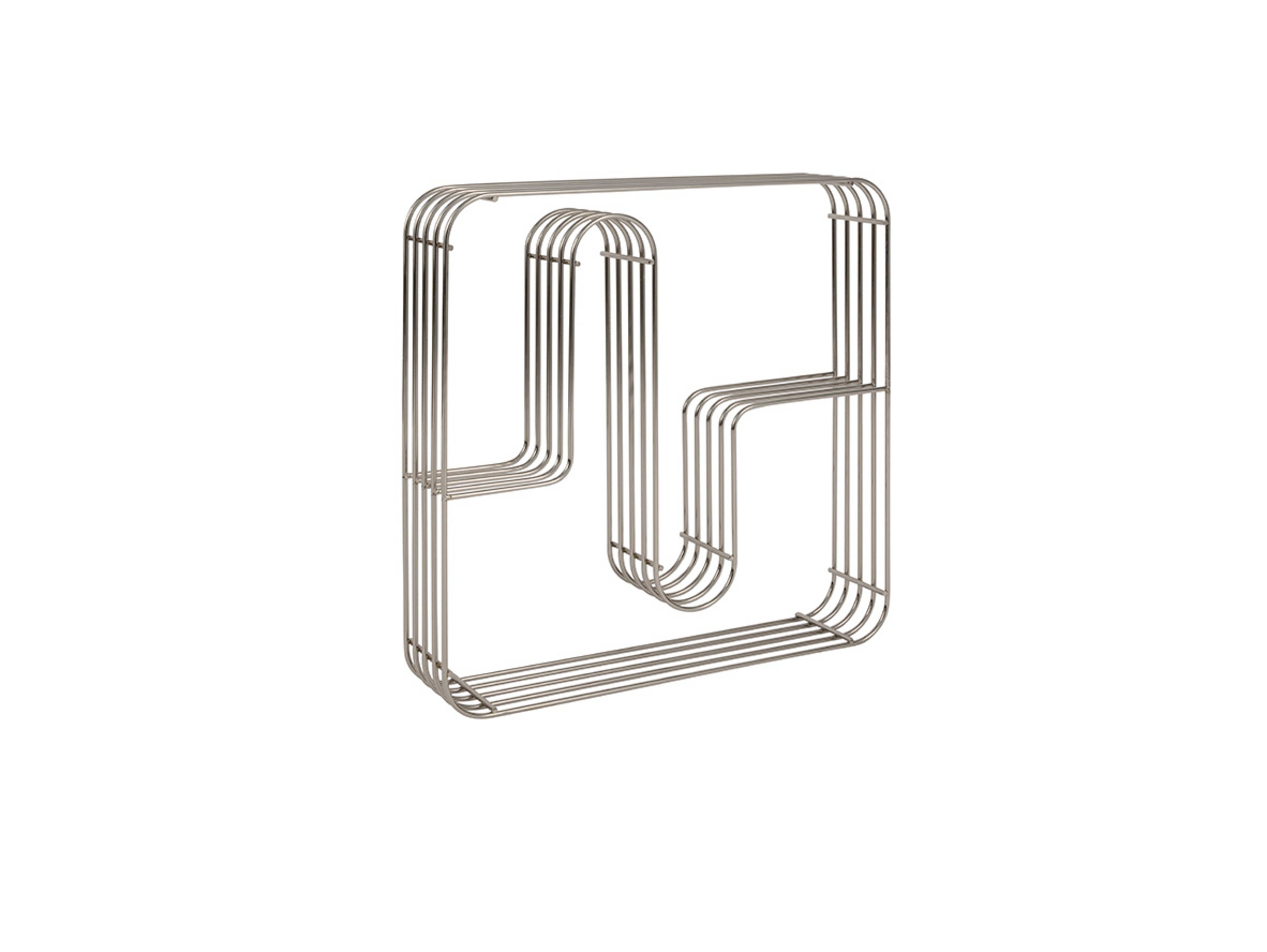 Curva Display Prateleira Square Prateado - AYTM
