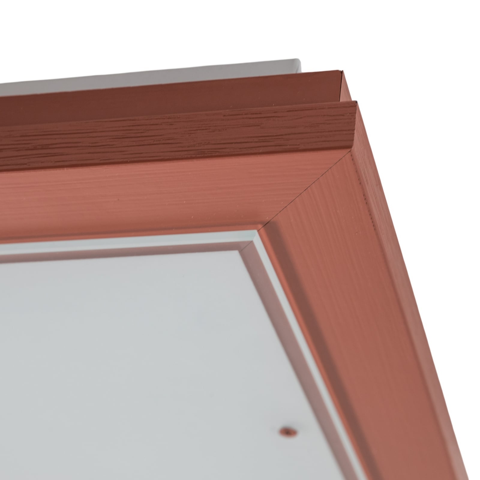 Plafondlamp Tally, breedte 32 cm, terracotta, hout, E27