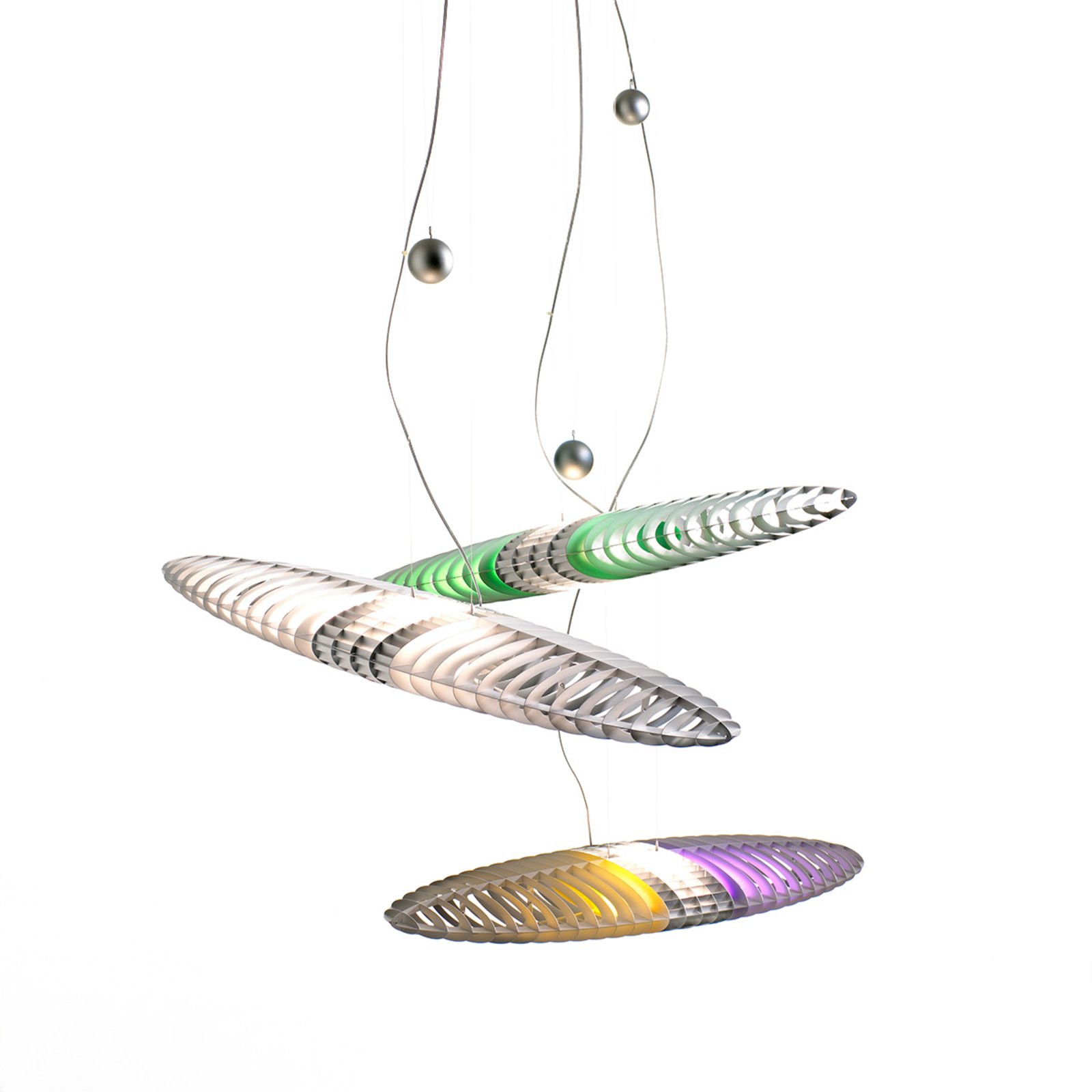 Luceplan Titania hanglamp met kleurfilters