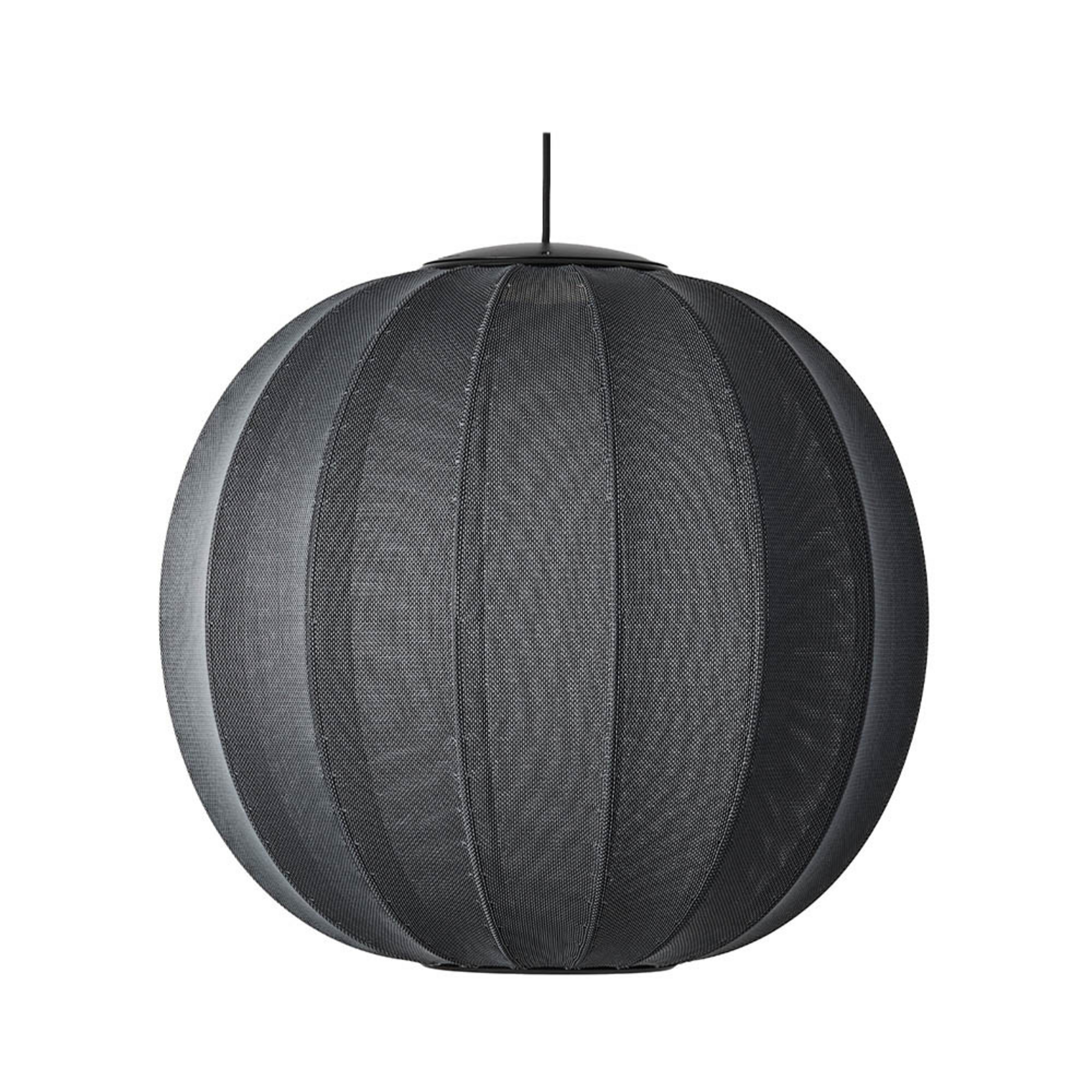 Knit-Wit 60 Round LED Lampada a Sospensione Black - Made By Hand