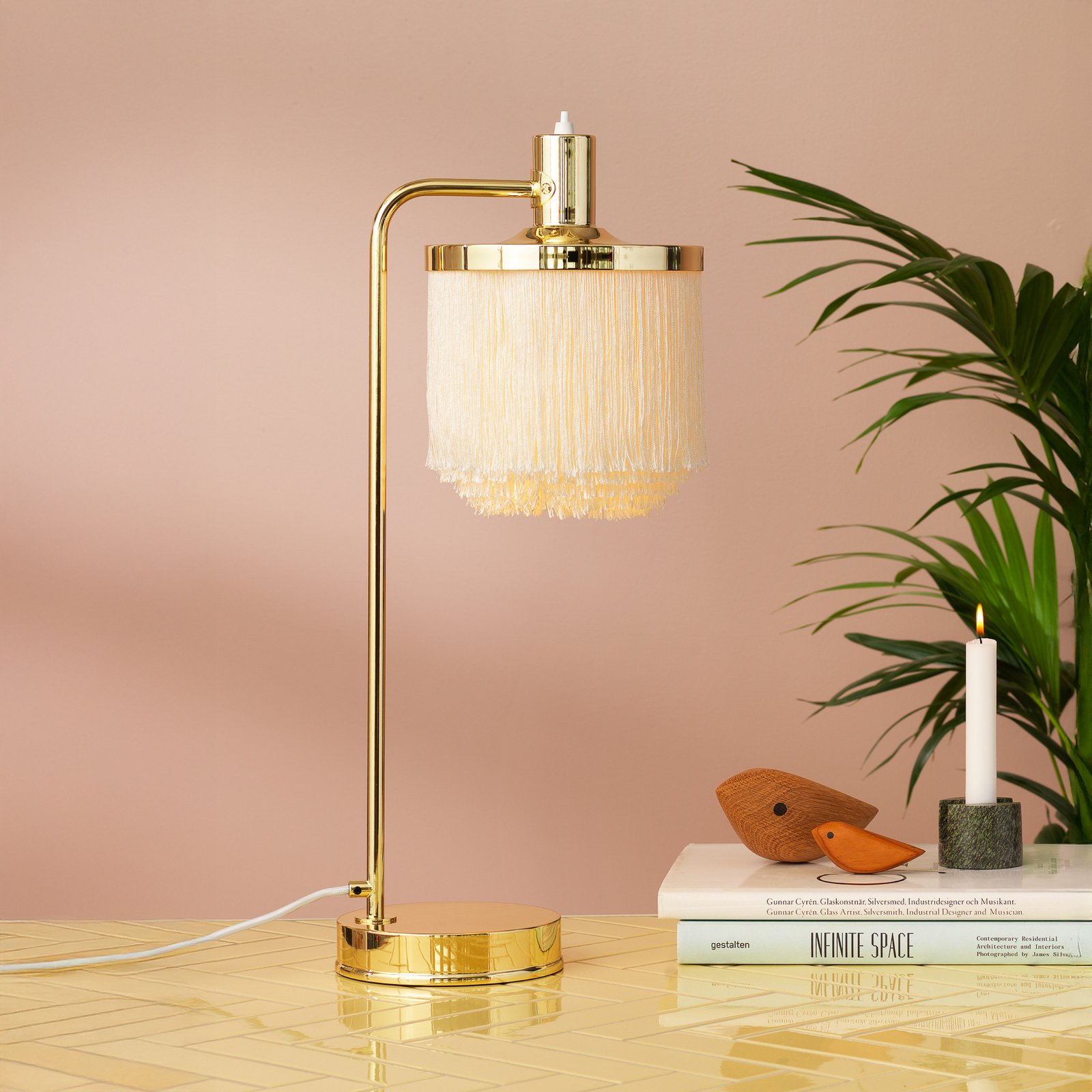 Fringe Table Lamp Cream White - Warm Nordic