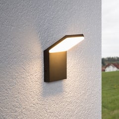 Lucande LED kültéri fali lámpa Nevio, 17 cm, antracit, alumínium