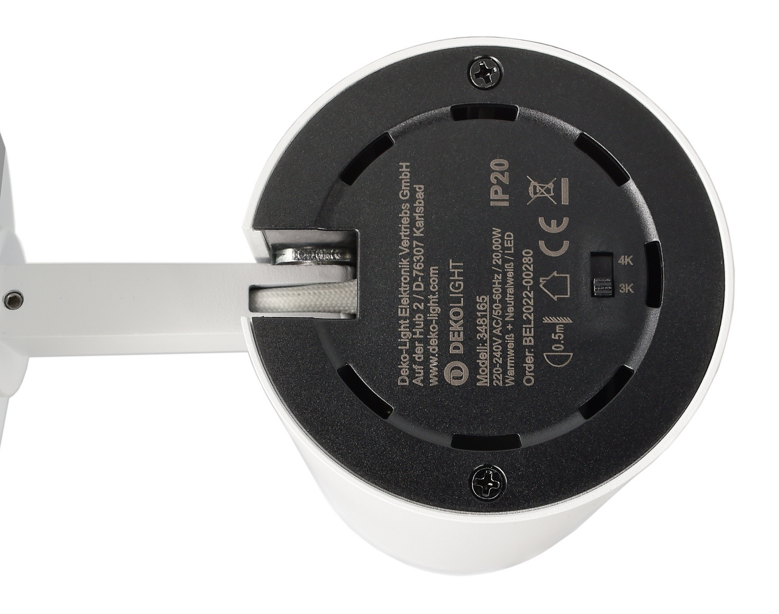 LED-Deckenstrahler Lucea, justierbar, 20 W weiß