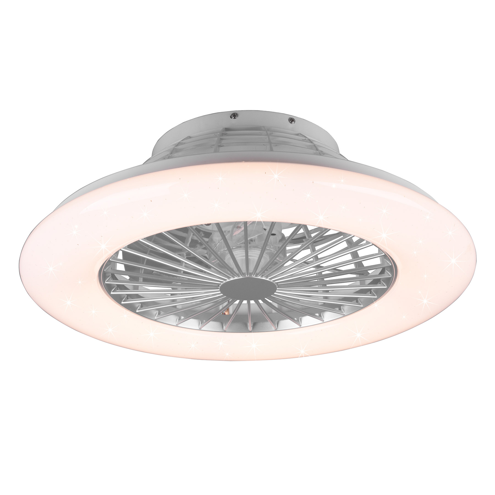 Starluna Vlado LED ceiling fan, white round RGB