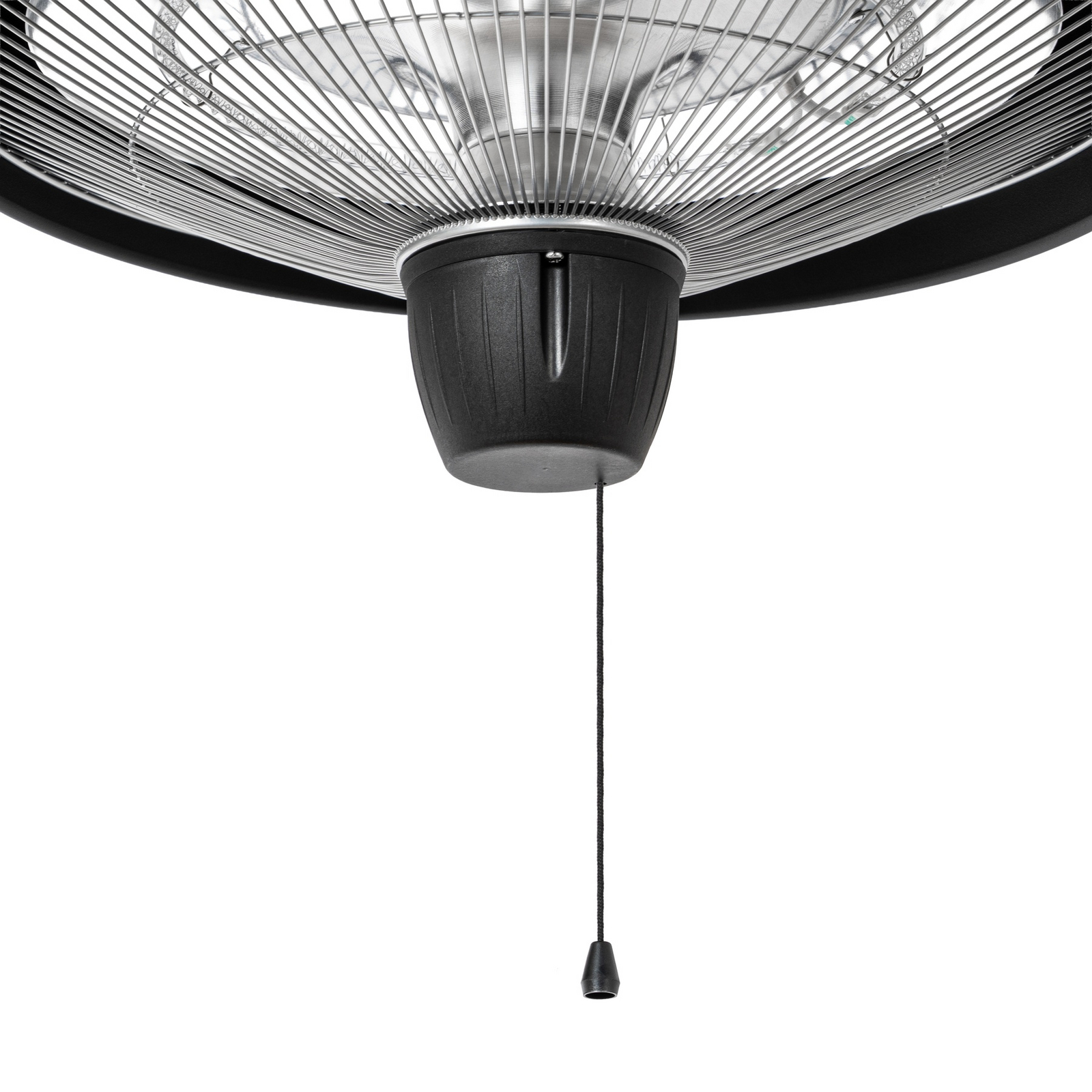 Radiateur rayonnant suspendu Theriona, noir, Ø 42 cm, IP24 - Lucande