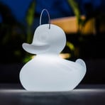 LED dizajnersko svjetlo DUCK-DUCK XL za van u bijeloj boji