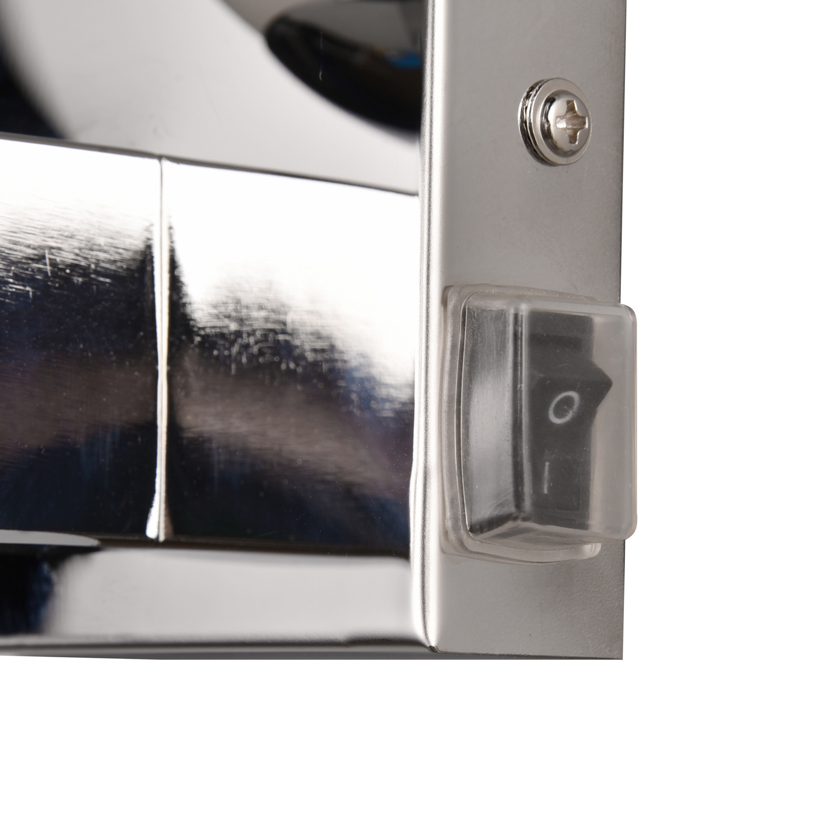 Badkamerwandlamp Kula, glazen kap, IP44, chroom