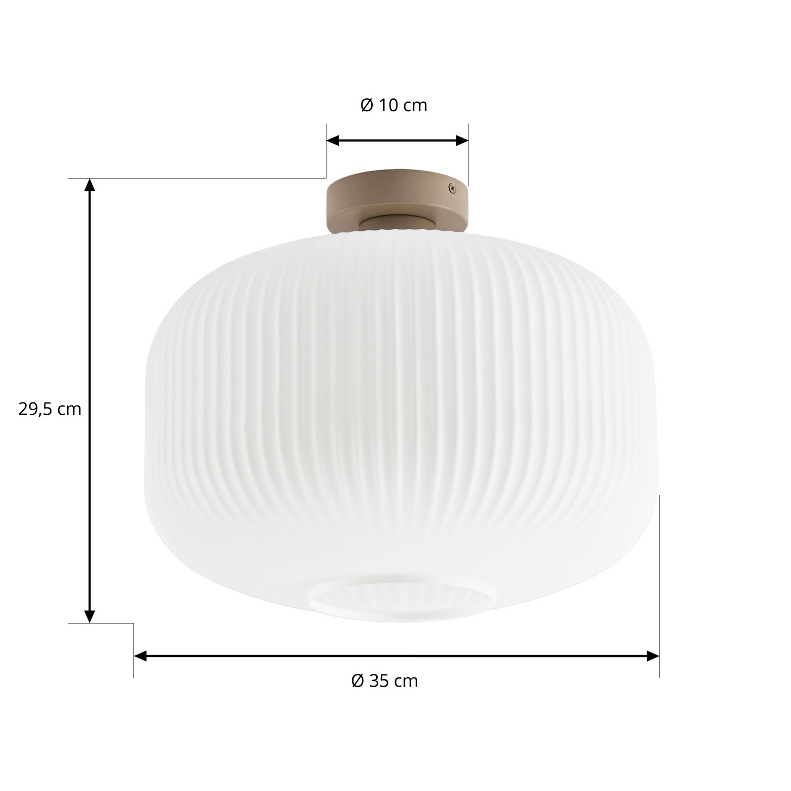 Evey Deckenleuchte, Ø 35 cm, weiß/beige, Glas - NOLA Evey Deckenleuchte, Ø 35 cm, weiß/beige, Glas - NOLA