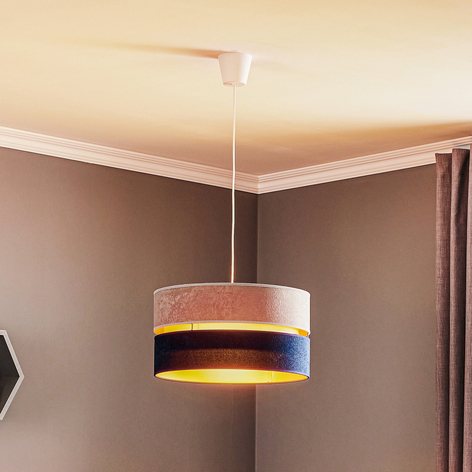 Lampa wisząca Duo granatowa/szara Ø40cm 1-pkt.