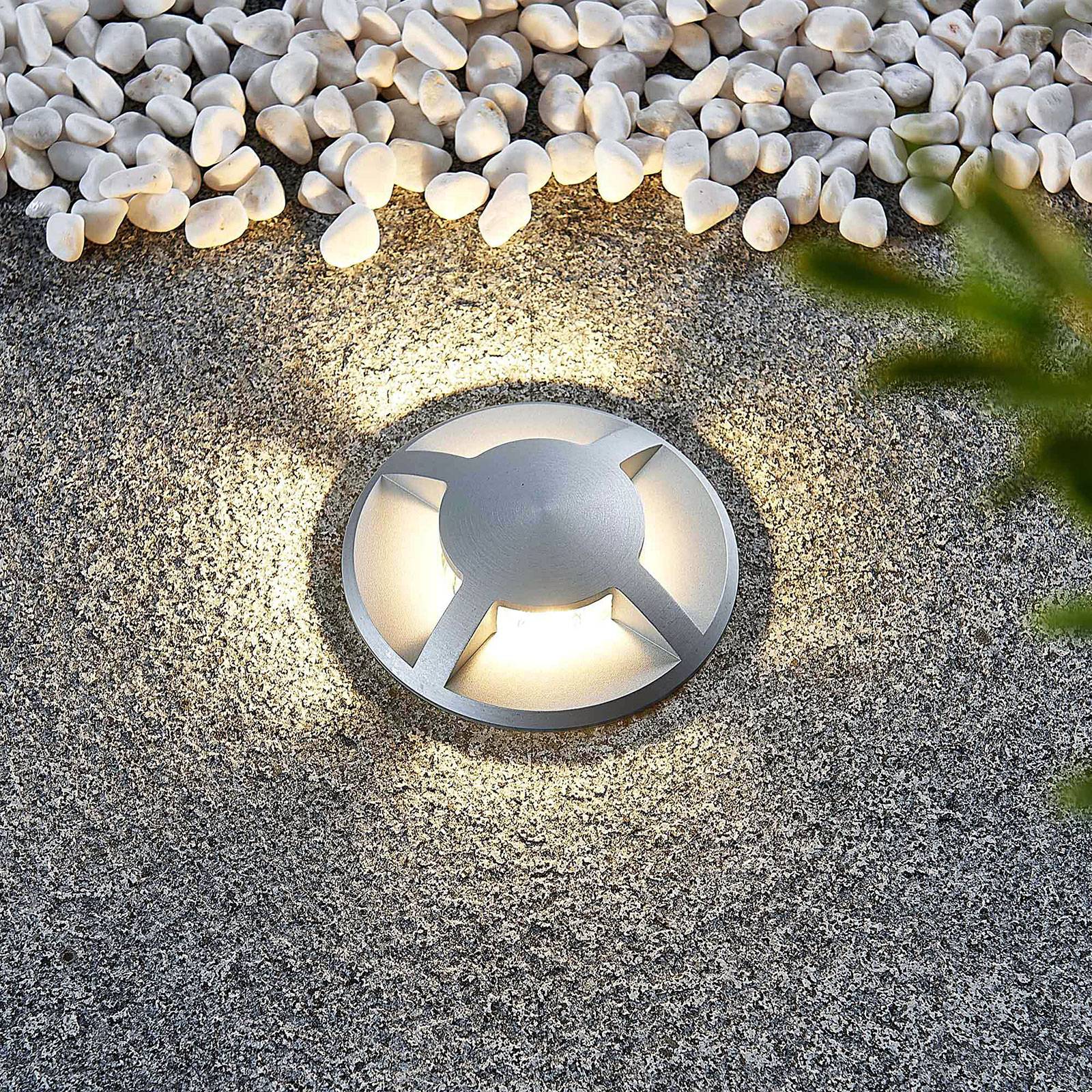 Image of Lucande Lampada da incasso a pavimento Milara, a 4 luci, alluminio