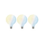 LUUMR Smart LED-Leuchtmittel 3er E27 G125 7W CCT matt Tuya