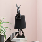 Lampada da tavolo KARE Animal Rabbit, nero/oro, 68 cm, E14