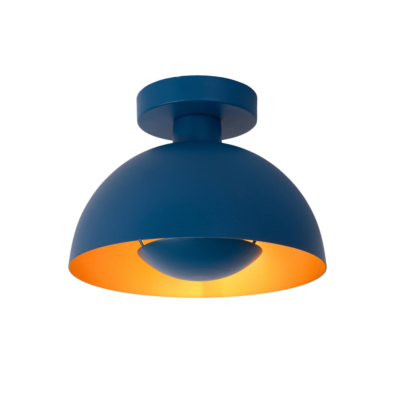Deckenleuchte Siemon aus Stahl, Ø 25 cm, blau
