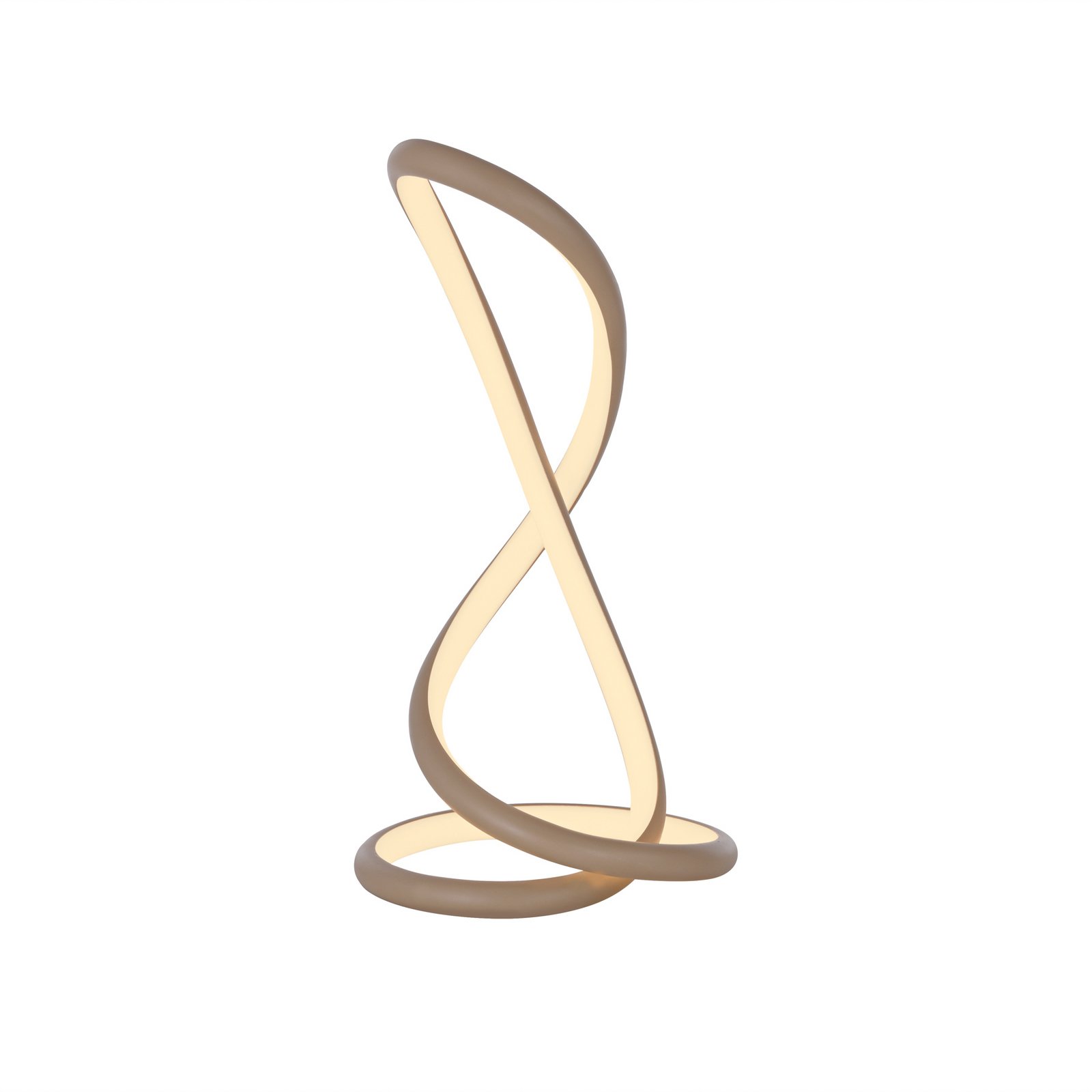 Candeeiro de mesa LED Twist de Paul Neuhaus, cor areia, altura 42 cm