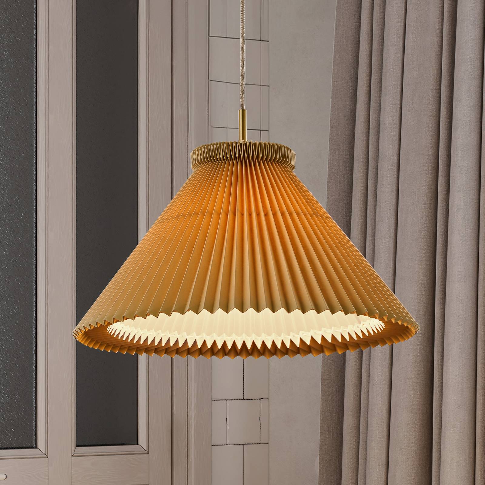 LE KLINT Hängeleuchte Model 1, Kunststoff, creme, Ø 44 cm