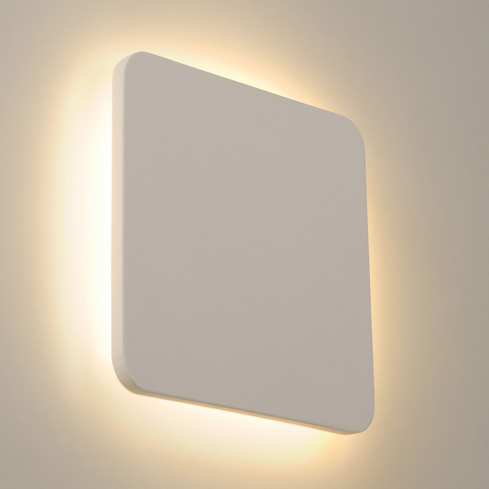 SLV Plastra LED wall light made of plaster angular 30x30cm