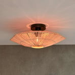 GOOD & MOJO Panama ceiling light, natural, Ø 45 cm, raffia