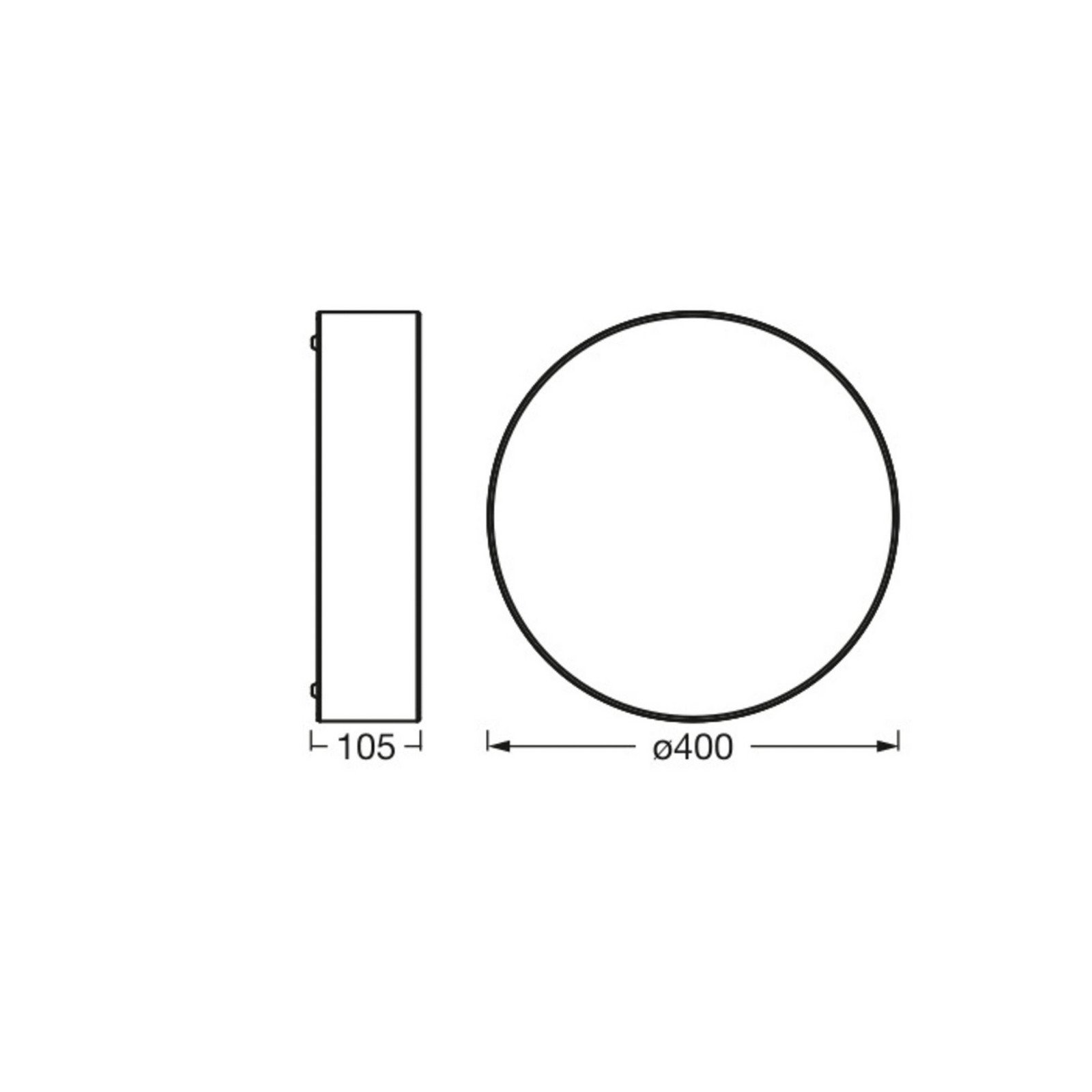 Plafonieră OSRAM ORBIS PARIS bej Ø 40 cm textil E27 - Țesătură / Textil