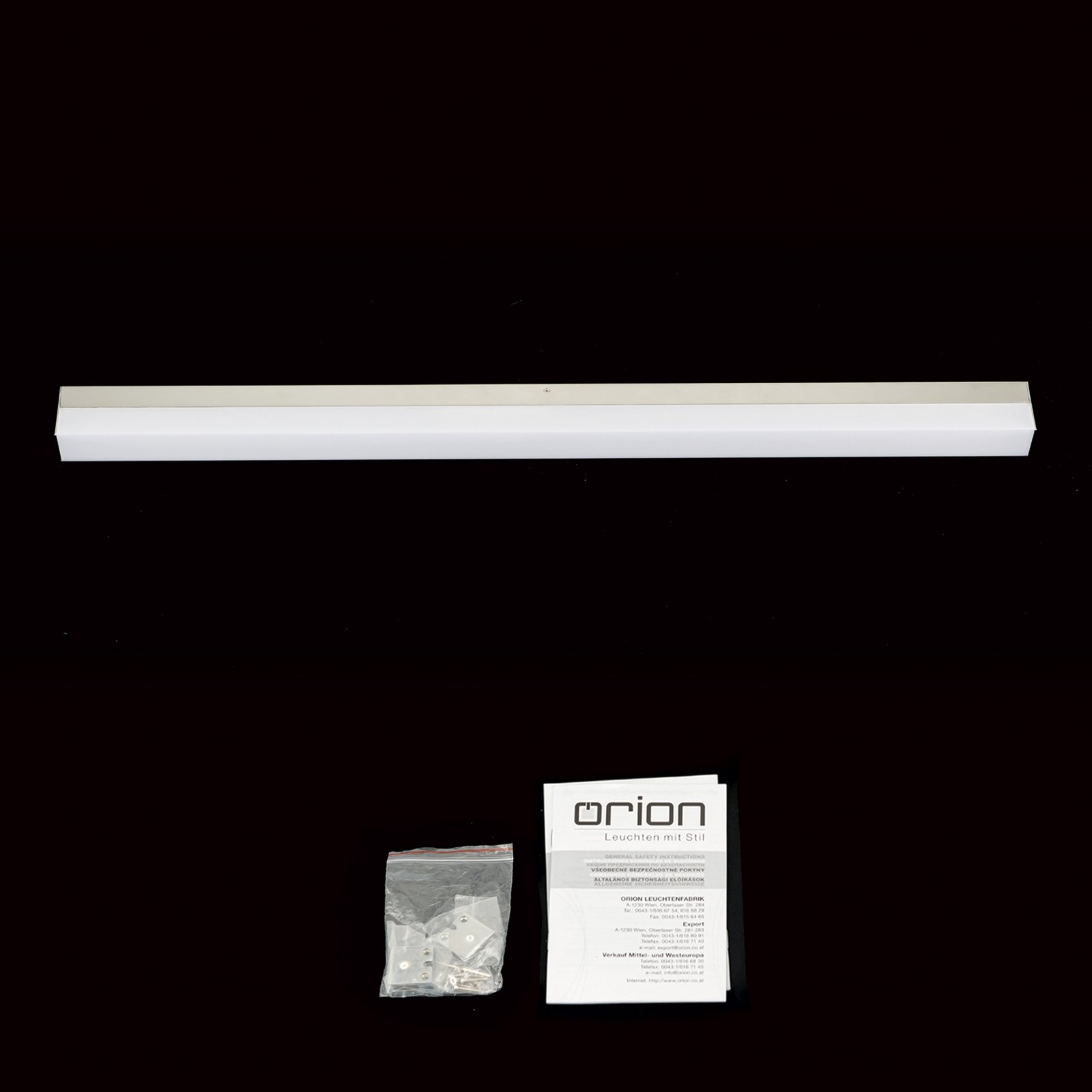 LED mirror light Horizon, width 90 cm, chrome, IP44