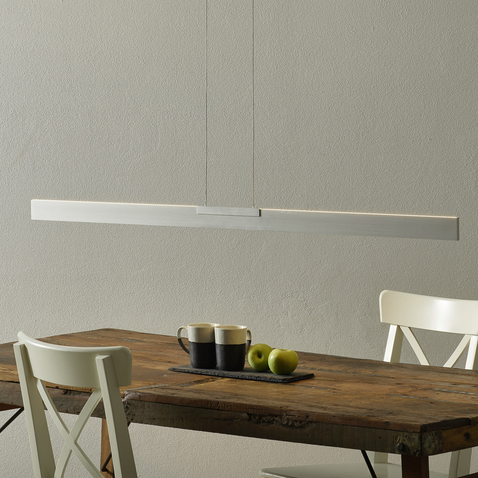 Bopp Nano - LED hanging light, aluminium 140 cm