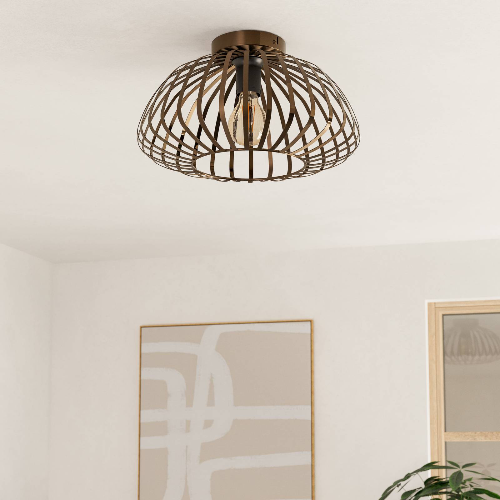  Eglo Eglo Espinal Ceiling Light, Brushed Bronze, ø 39 Cm, Metal E27 