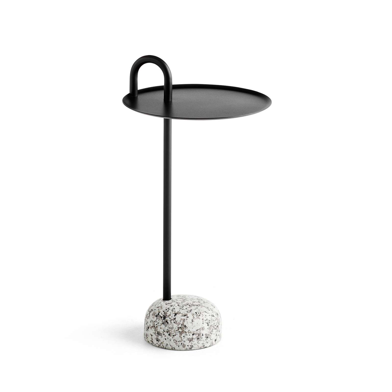 Bowler sidobord, svart, höjd 70,5 cm, granit - HAY