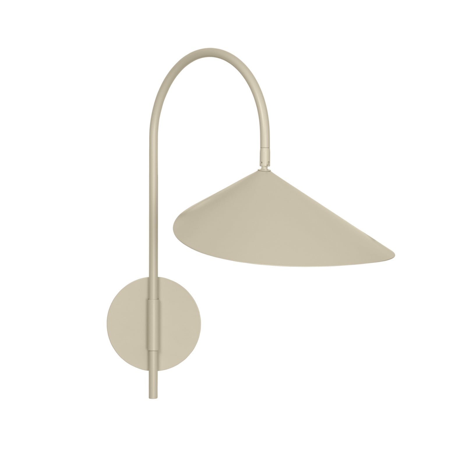 Arum Wandlampe kaschmir-beige schwenkbar 26 cm ferm LIVING - Wohnzimmer - Skandinavisch - Aluminium - Einflammig