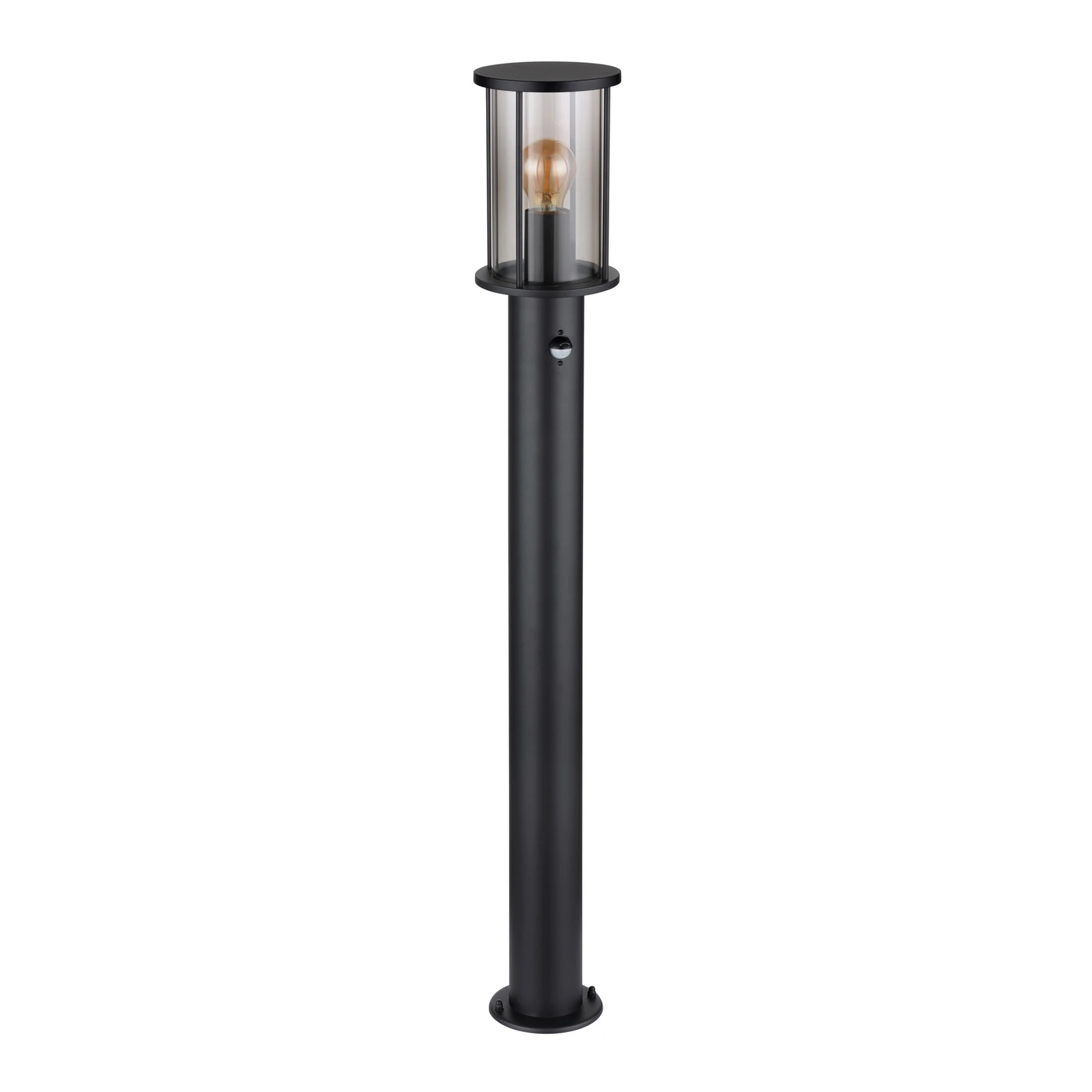 Wegeleuchte Gracey, schwarz, Sensor, 100 cm, IP54, E27