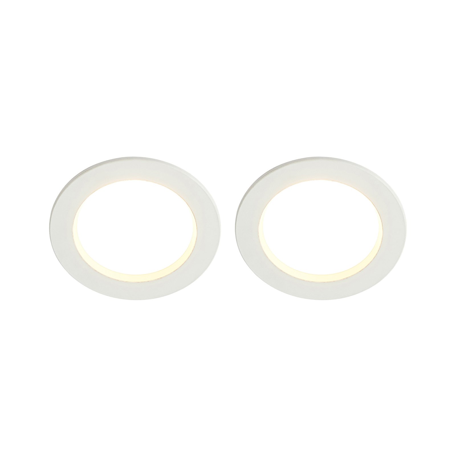 Arcchio LED infälld belysning Milaine, vit, dimbar, uppsättning om 2