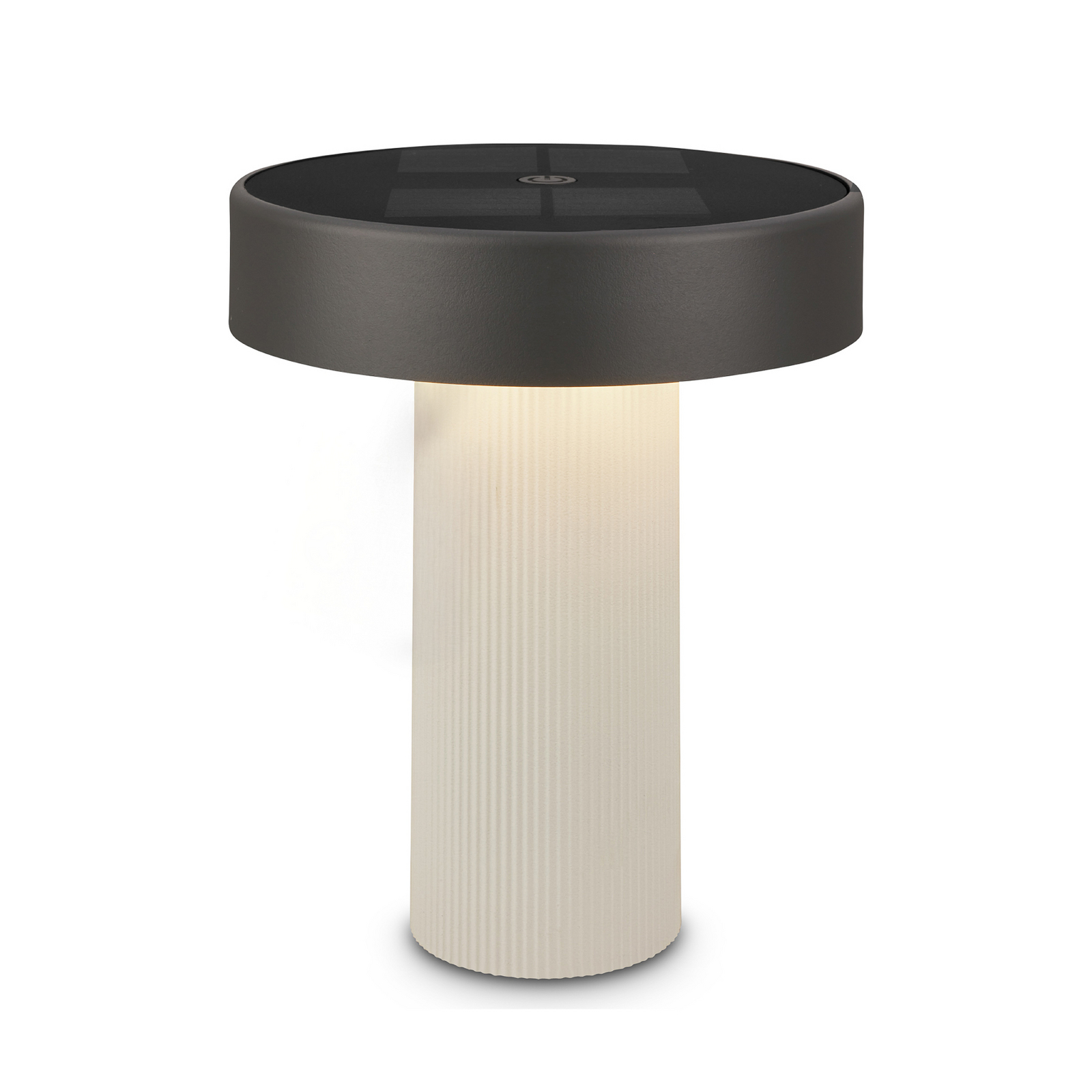 LED-batteridriven solcellsbordslampa Poga, benvit/antracit, IP44