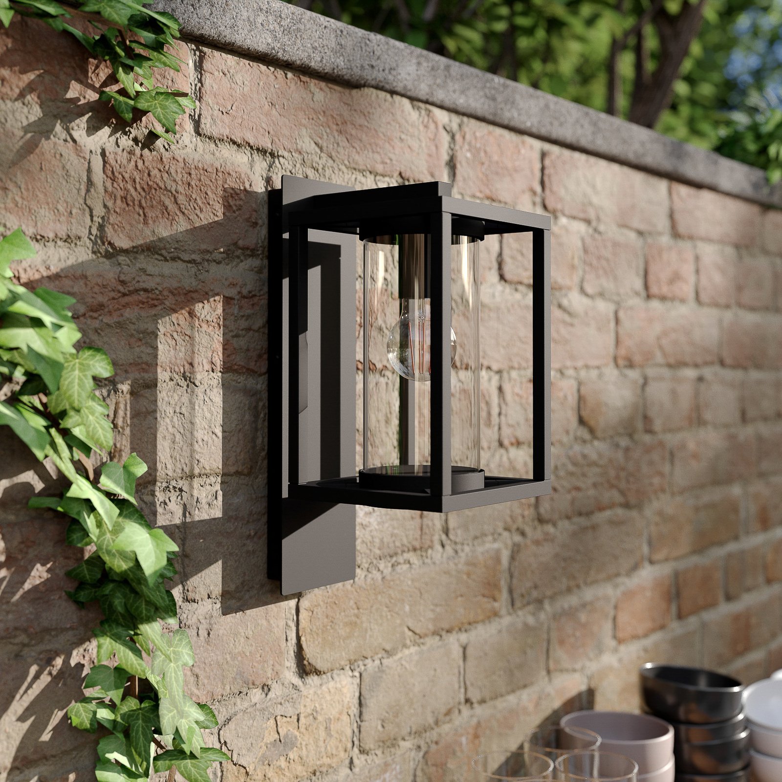 Ferda Down Buiten Wandlamp IP44 Graphite - Lucande