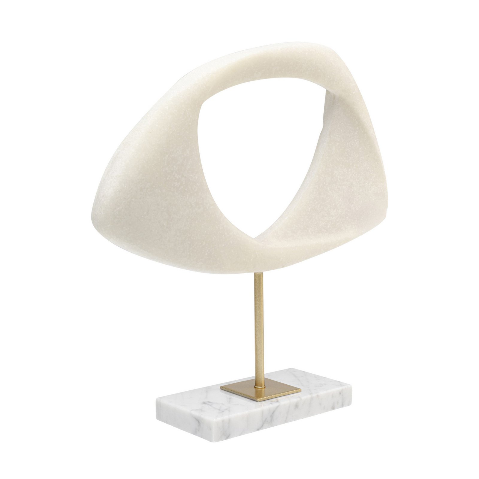 KARE Soft Shape decoratief object, brede vorm, wit, gegoten steen