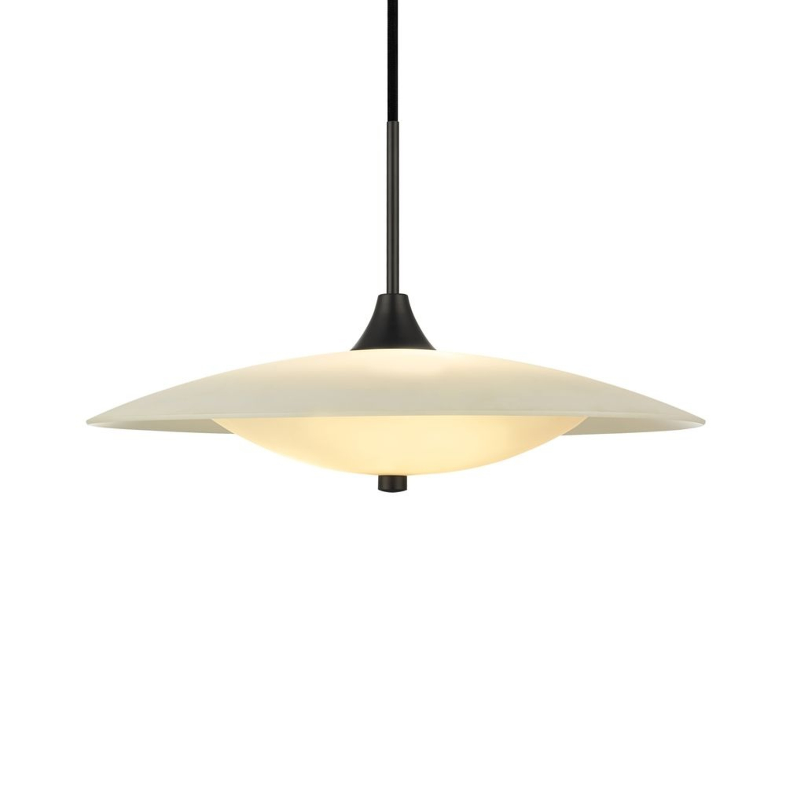 Baroni Taklampa Ø46 Black/Opal - Halo Design