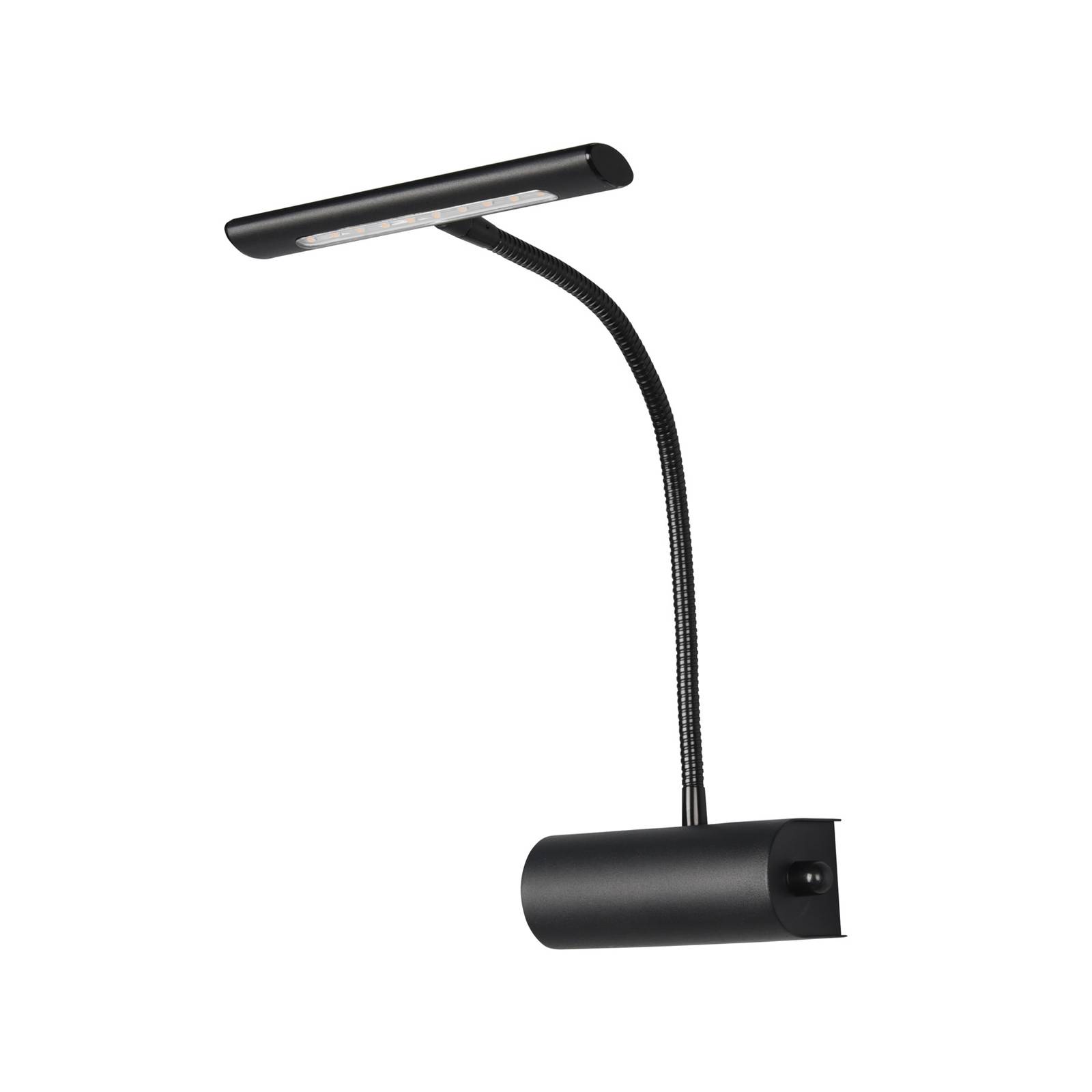 Wandleuchte Curtis mit Flexarm, dimmbar, schwarz