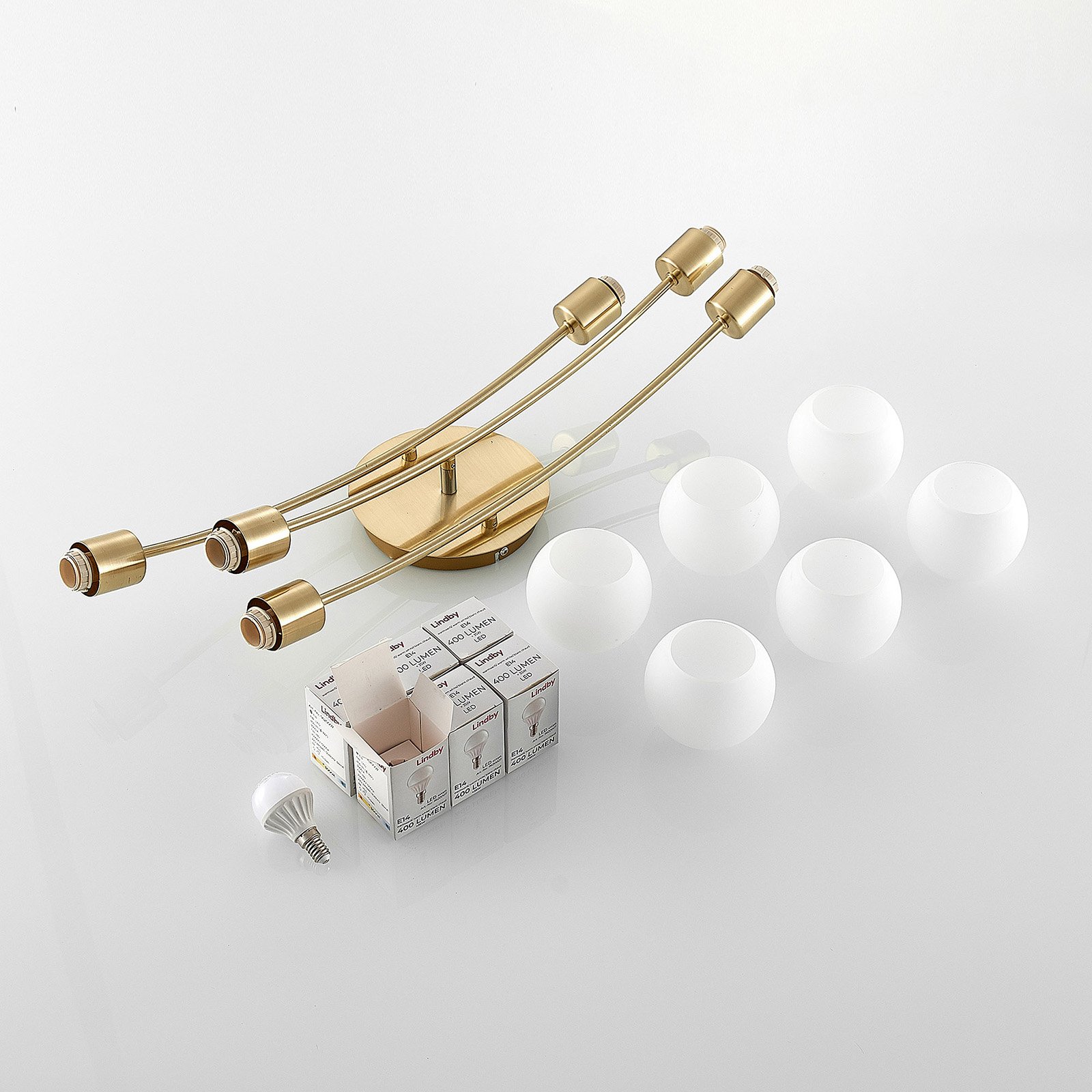 Agmar 6 Stropna lampa Mesing - Lindby