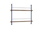 Magazine Shelving Smoked Oak/Deep Blue - Moebe