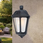 Außenwandleuchte Esau, schwarz, Resin, PMMA, E27 LED, CCT