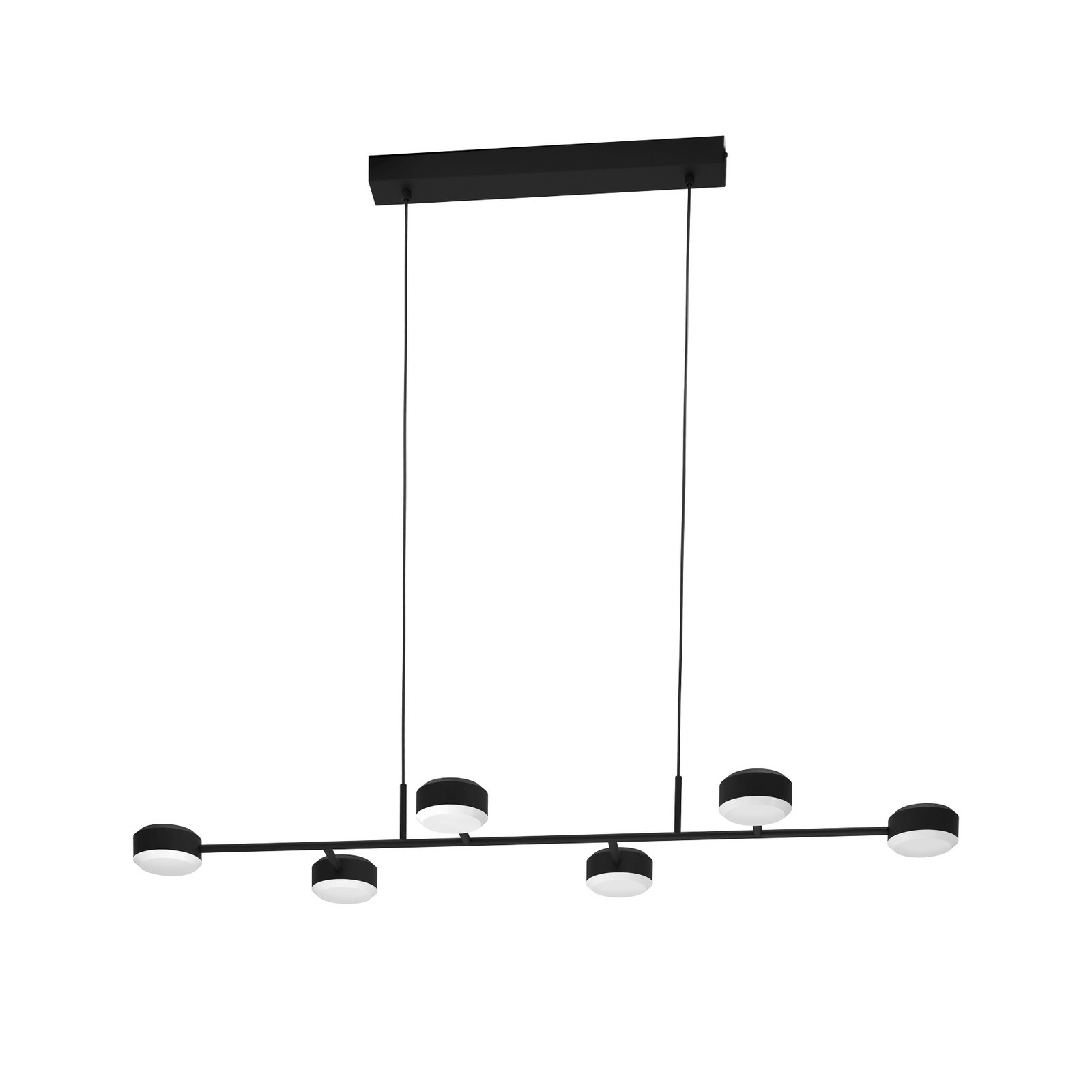 Clavellina LED viseća svjetiljka, crna, šest žarulja Clavellina LED viseća svjetiljka, crna, šest žarulja