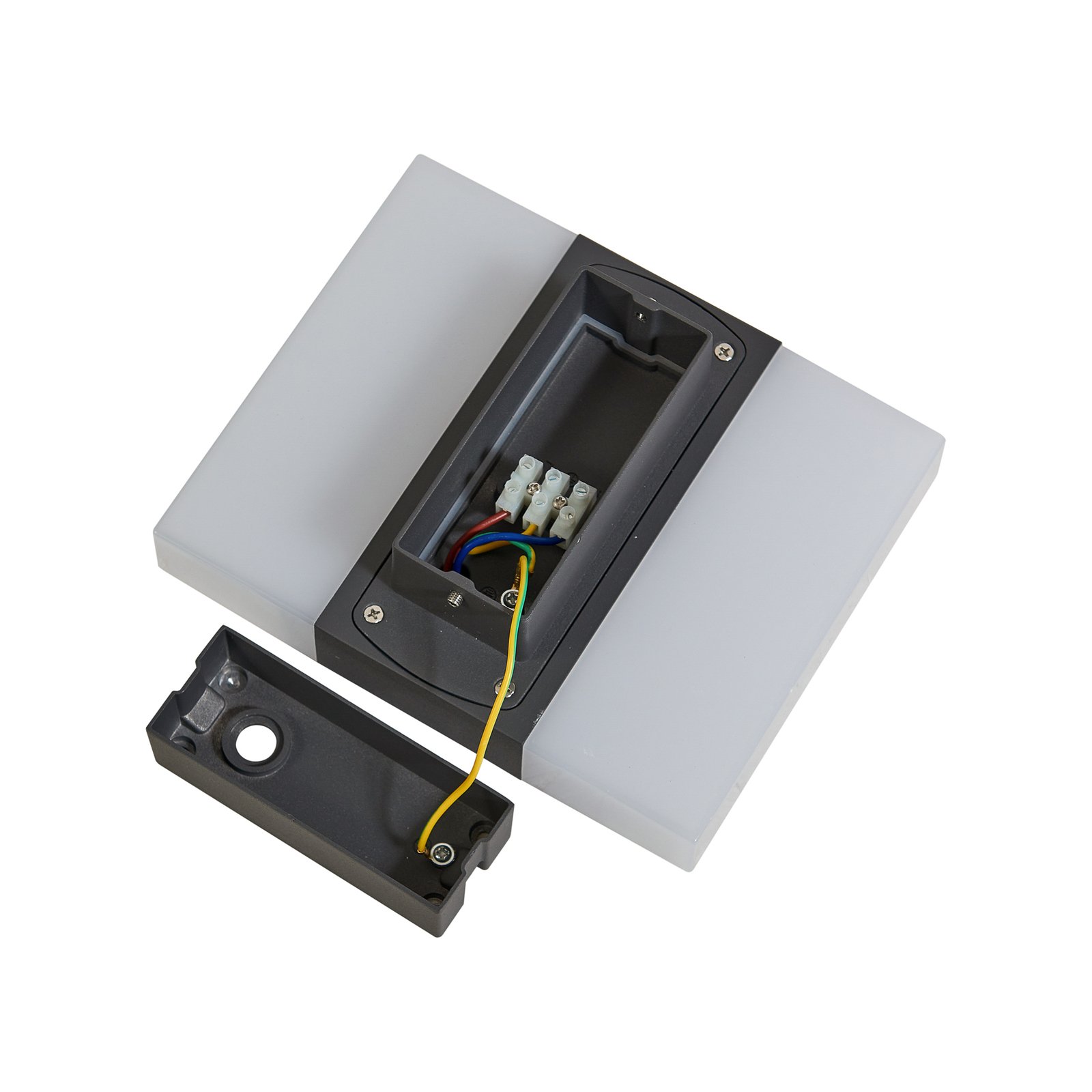 Branor LED Candeeiro de Parede Exterior Branco/Dark Cinza - Lindby
