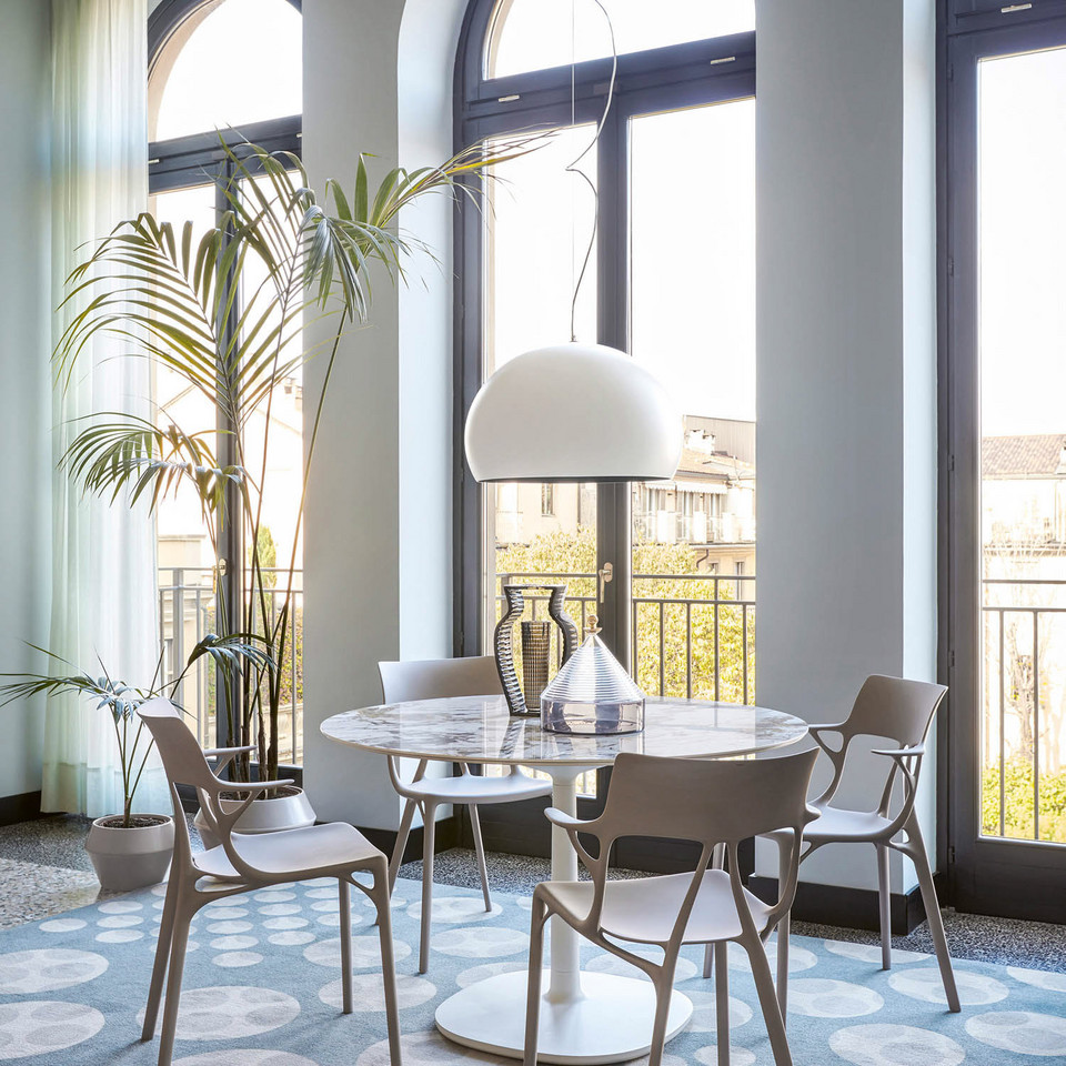 Kartell Liten FL/Y LED-hänglampa, vit från Kartell